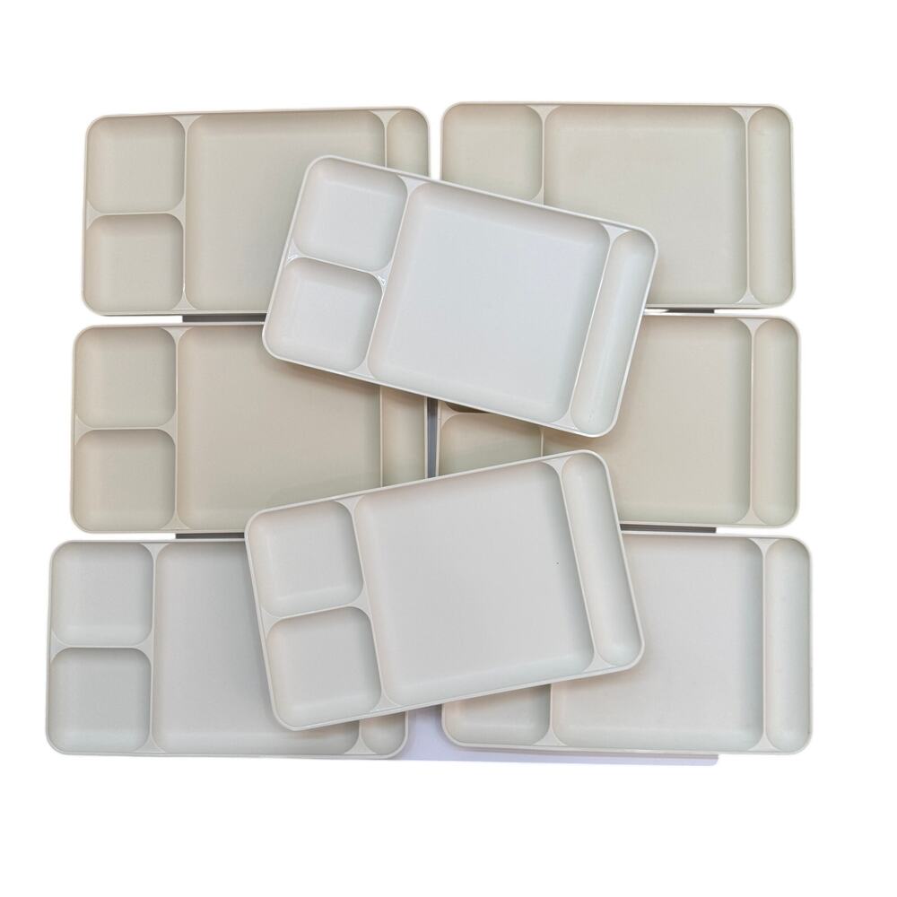 Set of 8 Vintage Tupperware Divided Food Trays